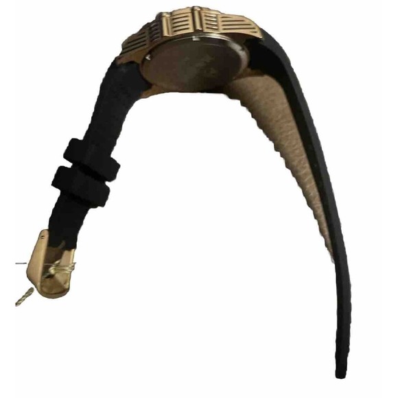 MAGNUM GOLD BROWN STAINLESS STEEL AND SILICONE CHRONOGRAPH WATCH MA3356855 - Picture 9 of 9